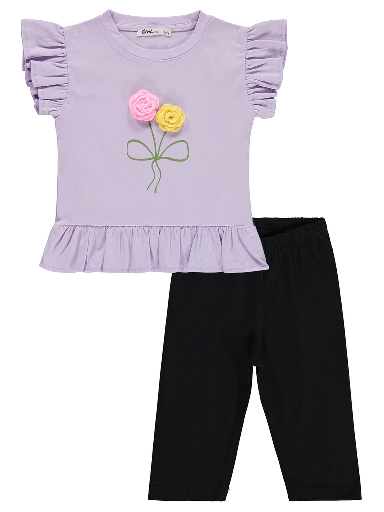 Purple Flowers Set