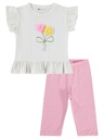 white and pink Flowers Set