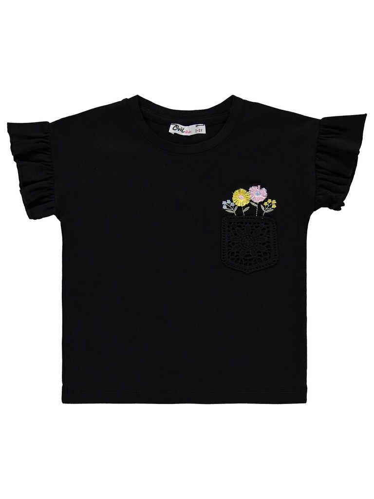 Pink & Black Flowers Set