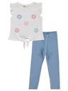 Flowers top & Blue leggings set (2-5 years)