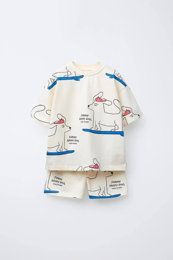 Dogs Beige Boy Set