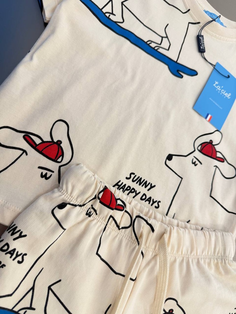 Dogs Beige Boy Set