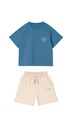 La'ciel Summer club Set- Blue Top & beige short