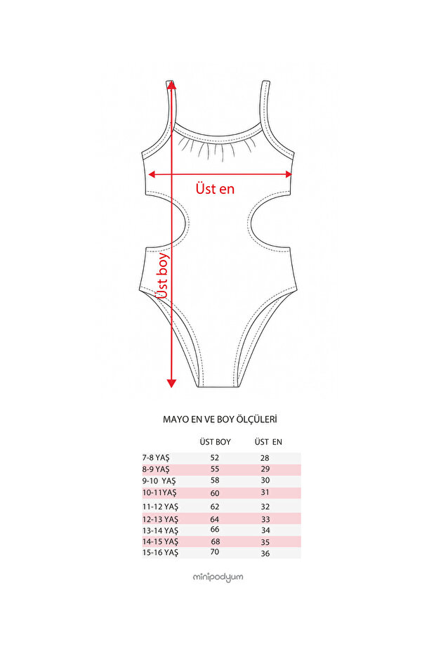 Girls' Open Side Swimsuit (Ages 7-8 / 9-10)