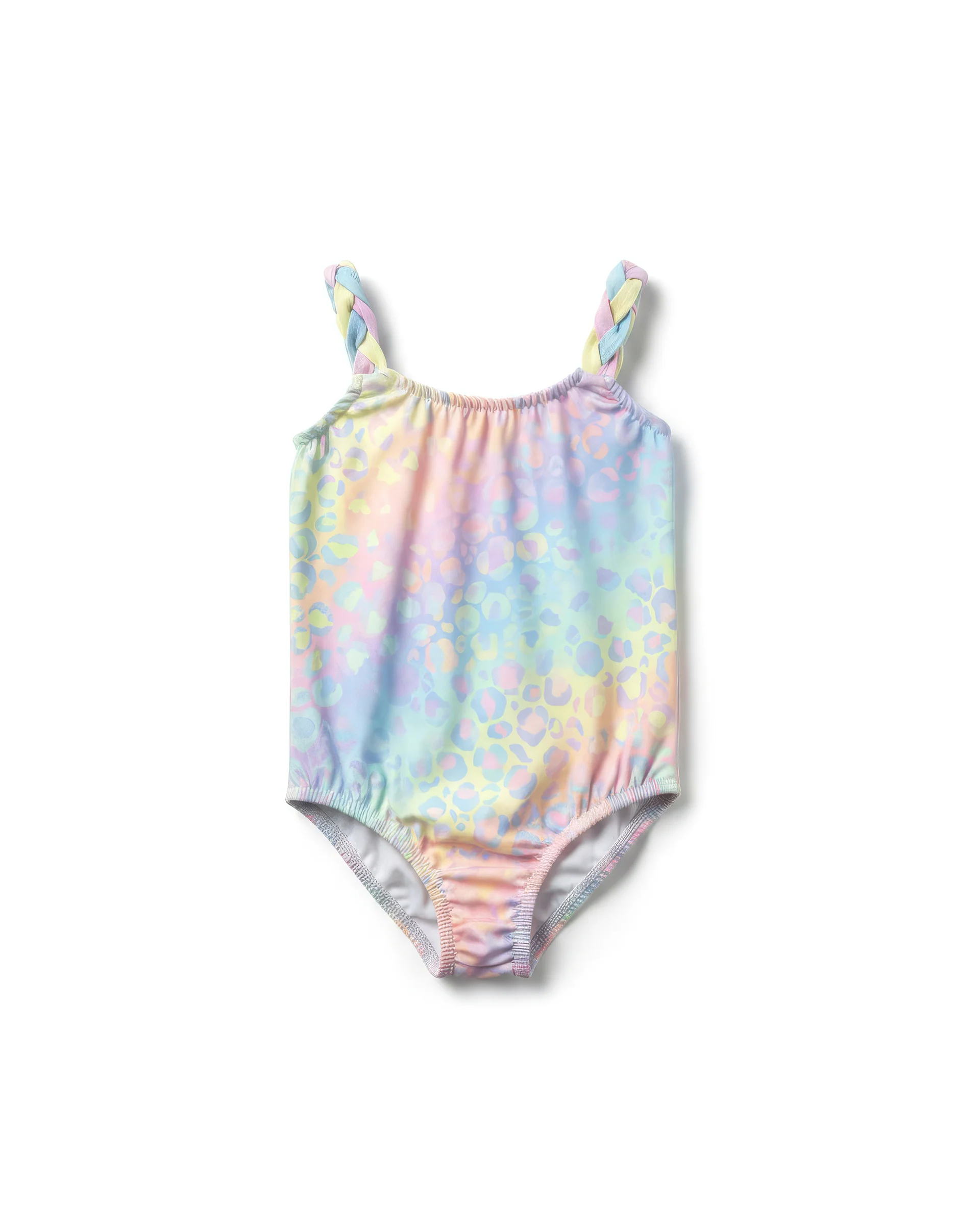 Girls’ Leopard Print Swimsuit Set (Ages 3–4 / 9–10)