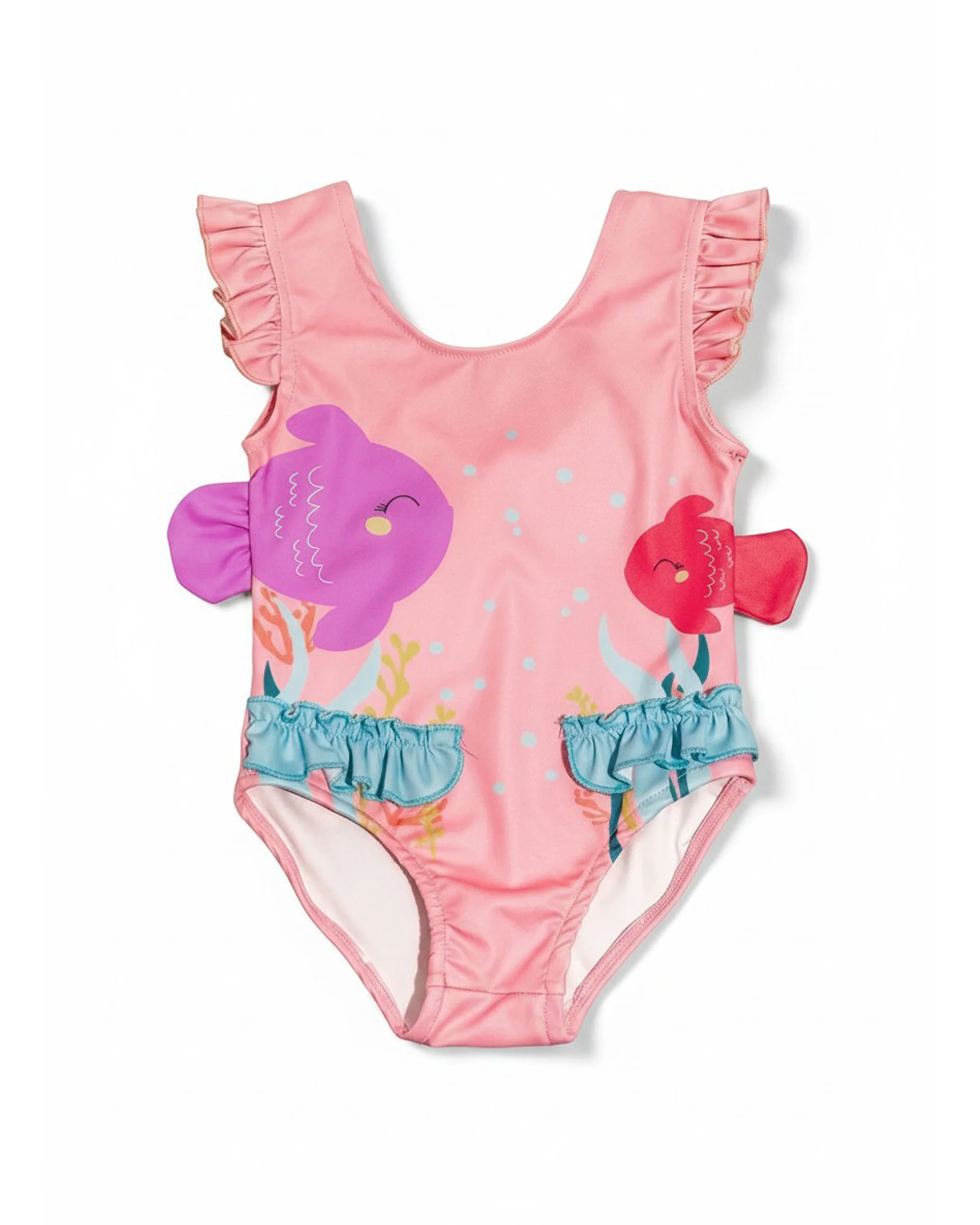 Girls' Fish Print Swimsuit (Ages 2-3 / 6-7)