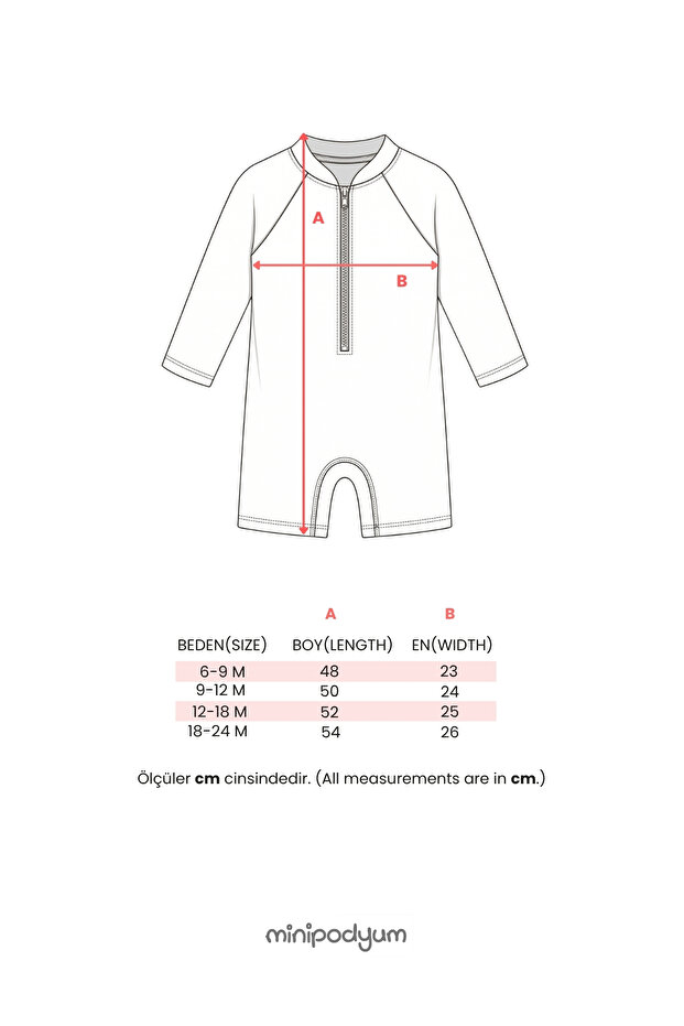 Baby Girl Long-Sleeved Swimsuit(6-9/18-24 Months)
