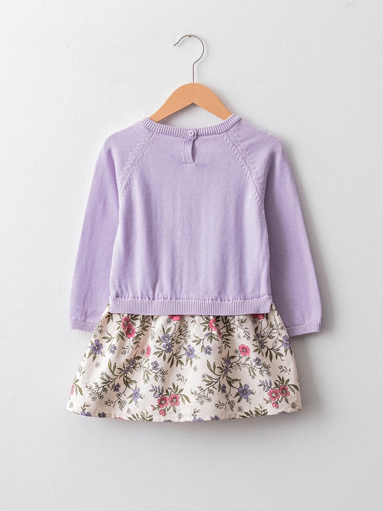 Light Purple Long Sleeve Dress