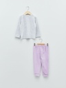 Grey and Purple Velvet Pajama
