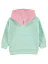 Green pink Fleece Hoodie