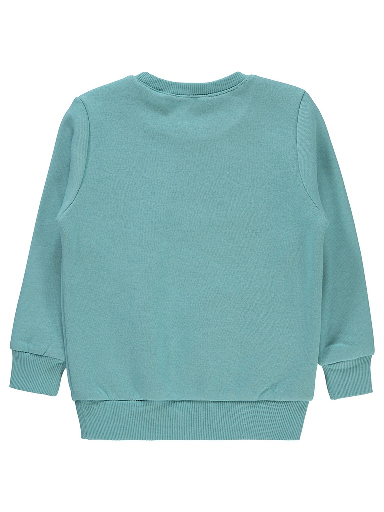 Aqua Green Fleece Sweatshirt
