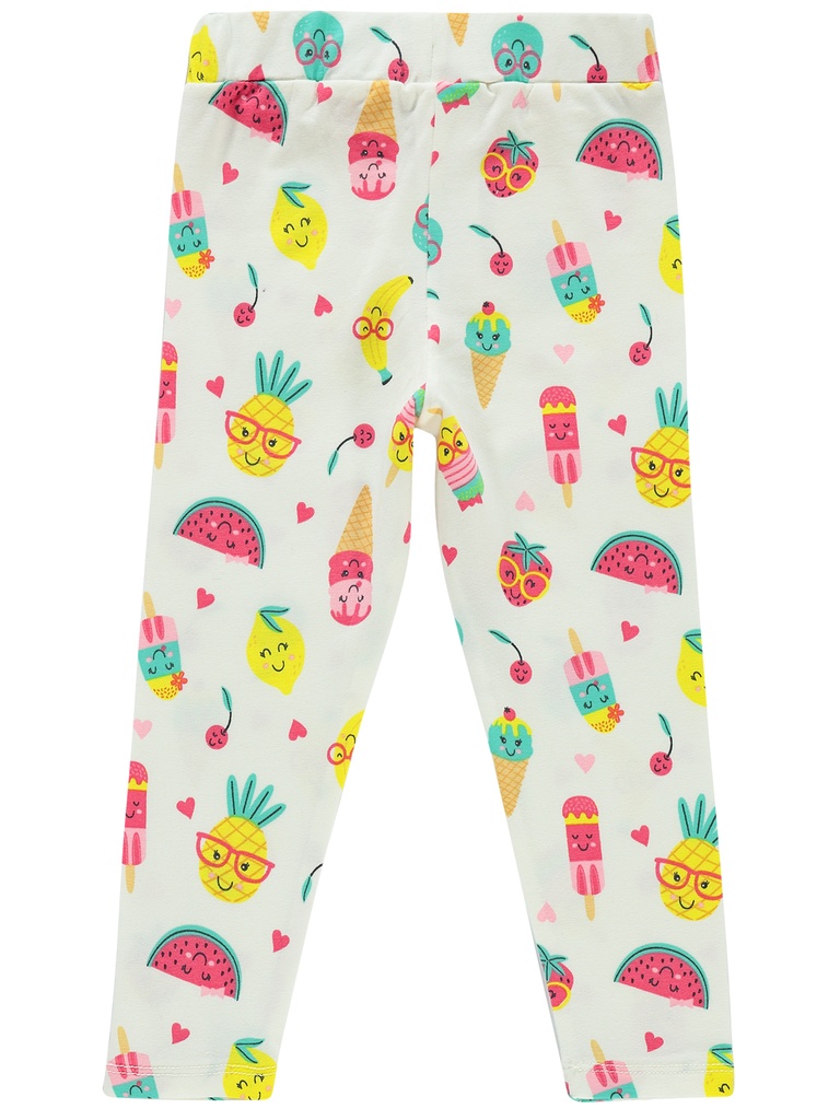 Cotton Fruit legging- white