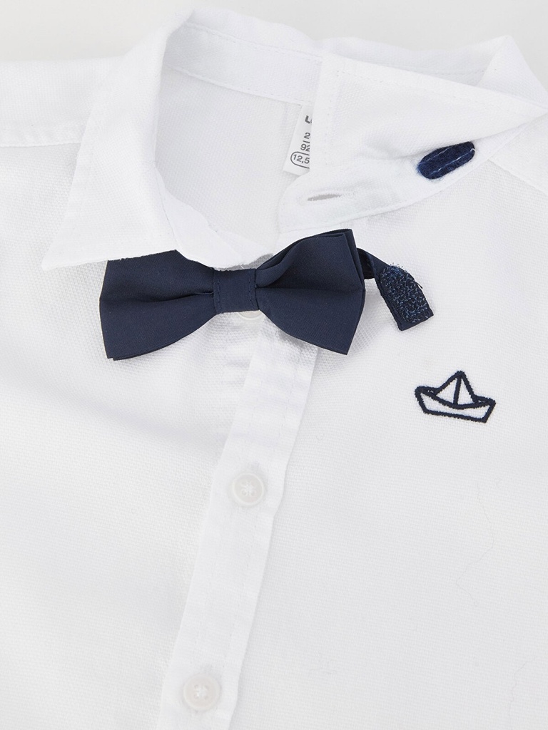 White Shirt & Bow tie - Short Sleeve