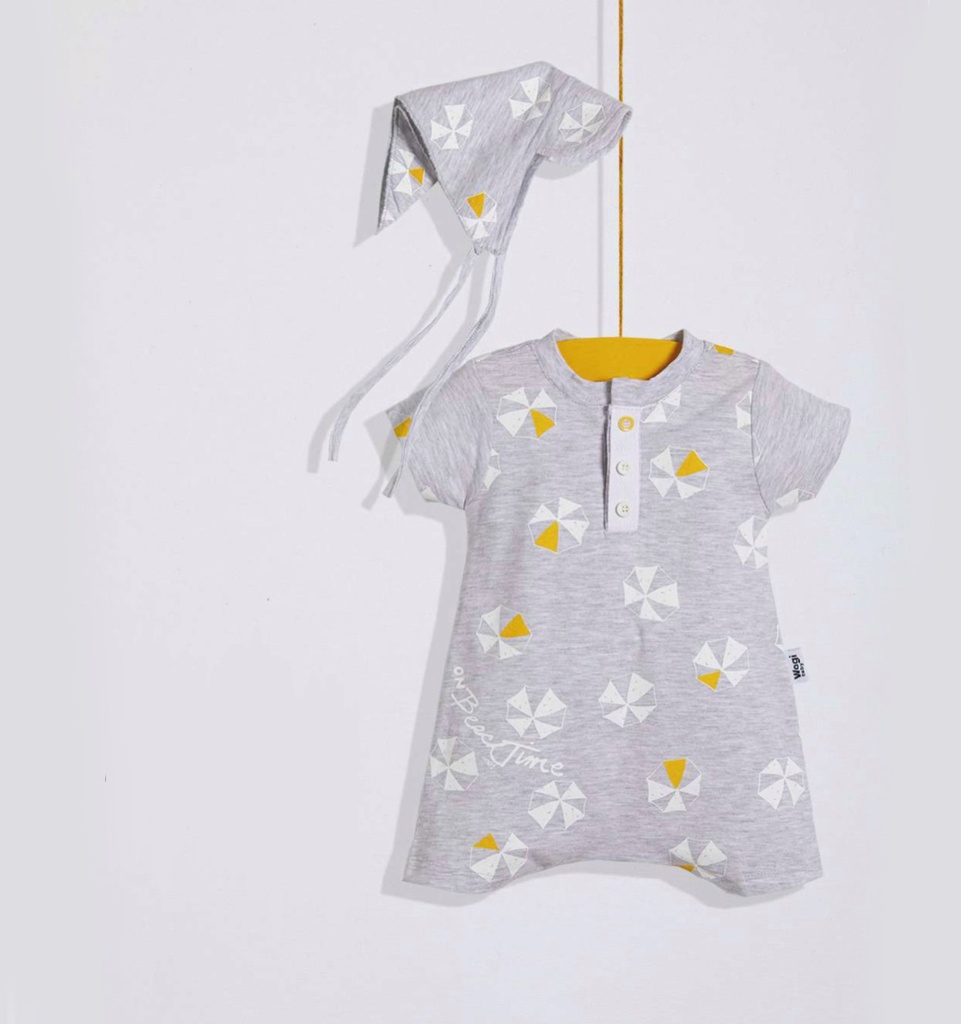 Grey Romper & Cap (3-6 months)