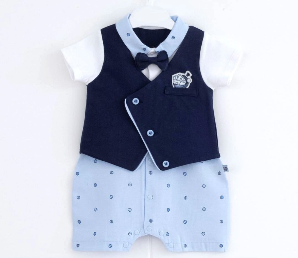 Navy Blue Boy Romper (6-9 months)
