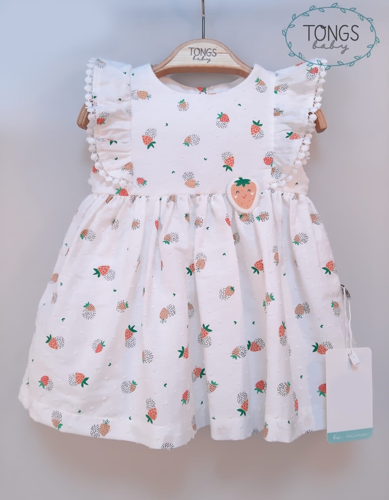 Strawberry White Dress