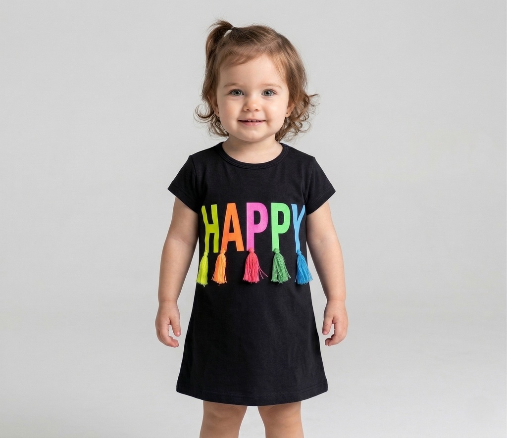 Happy Dress (9-12 months, Black)