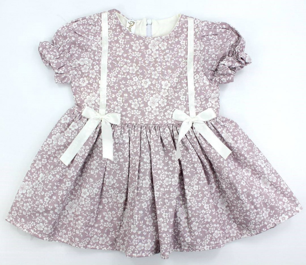 Floral Mauve Dress (9-12 months)