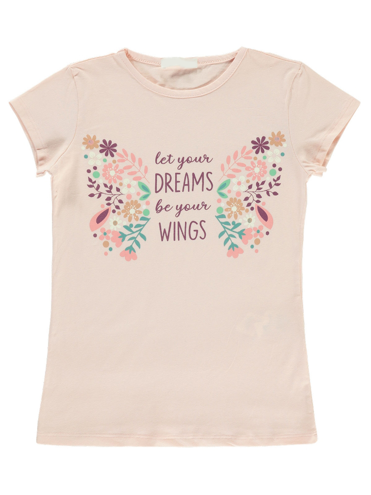 Pink Butterfly wings T-shirt (10-14 years) (10-11 years)
