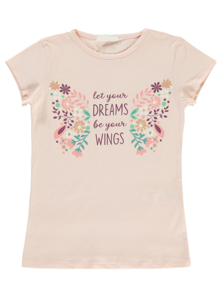 Pink Butterfly wings T-shirt (10-14 years)