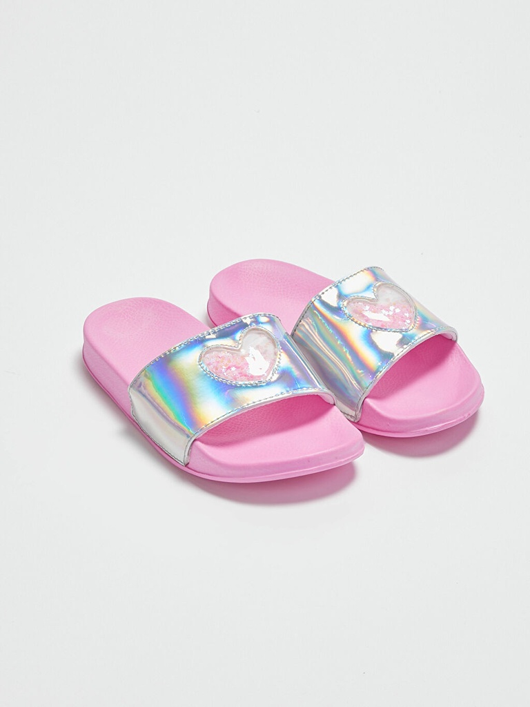 Pink Single Band Heart slippers