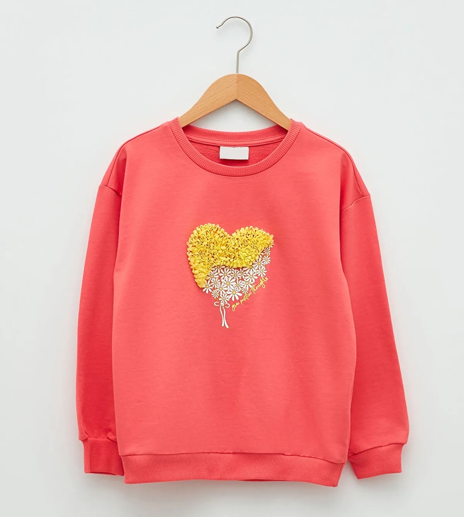 Thick Cotton Sweatshirt - yellow heart