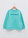 Turquoise Thick Cotton Sweatshirt