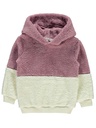 White and mauve Thick Hoodie