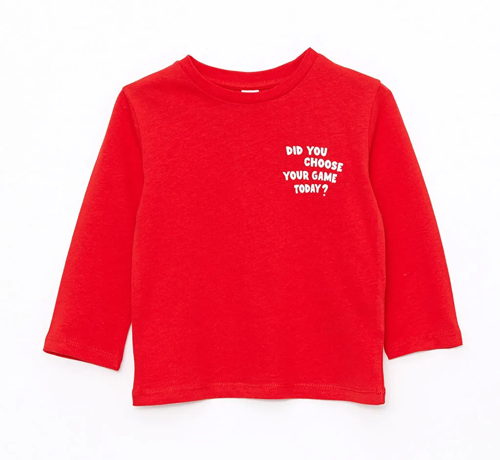 Red Long sleeve Top