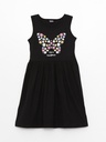 Butterfly Black Cotton Dress