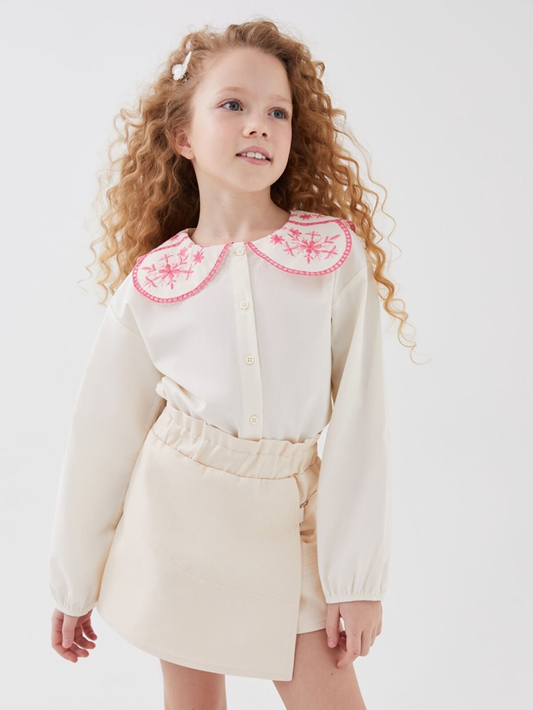 Flower neck Shirt (7-8 years)