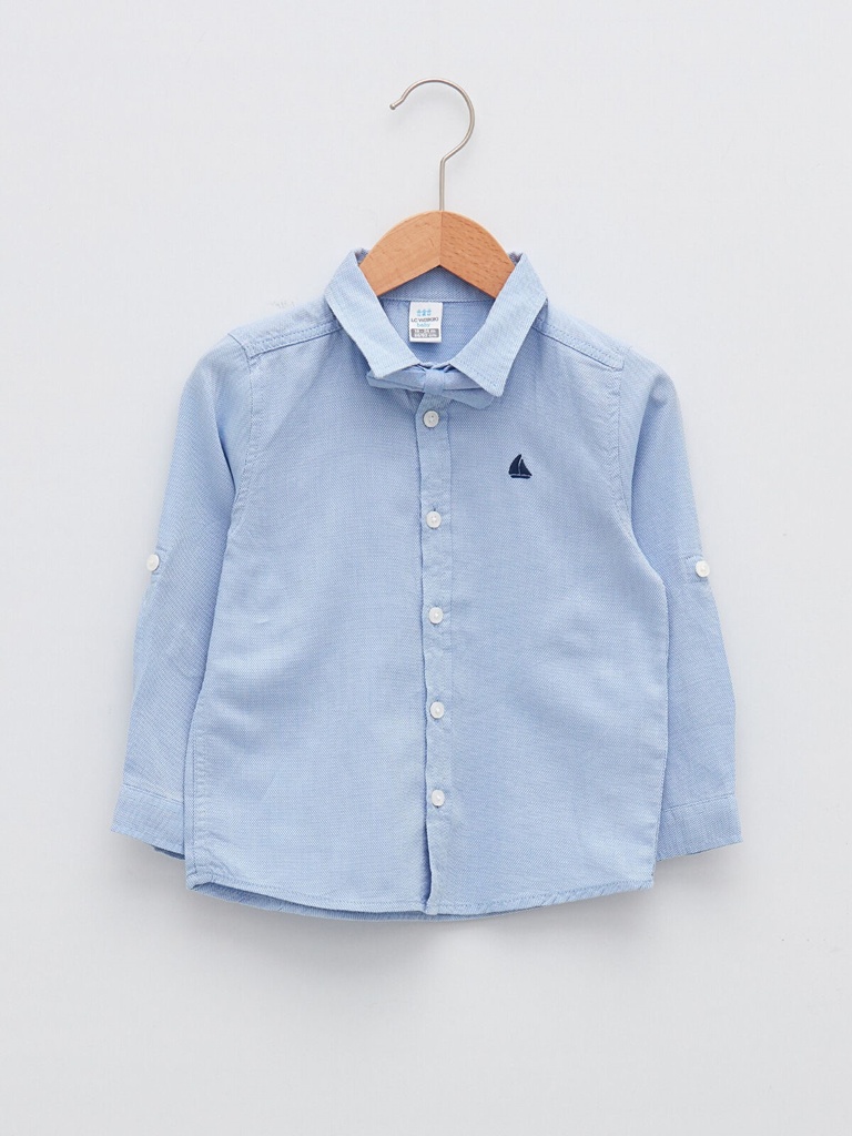 Blue Shirt & bow tie - Long Sleeve