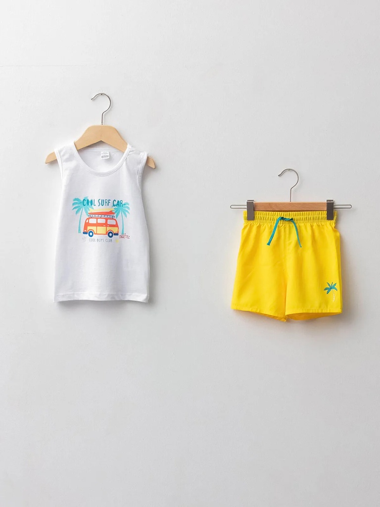 Beach Set - Cotton Top & Swim Short