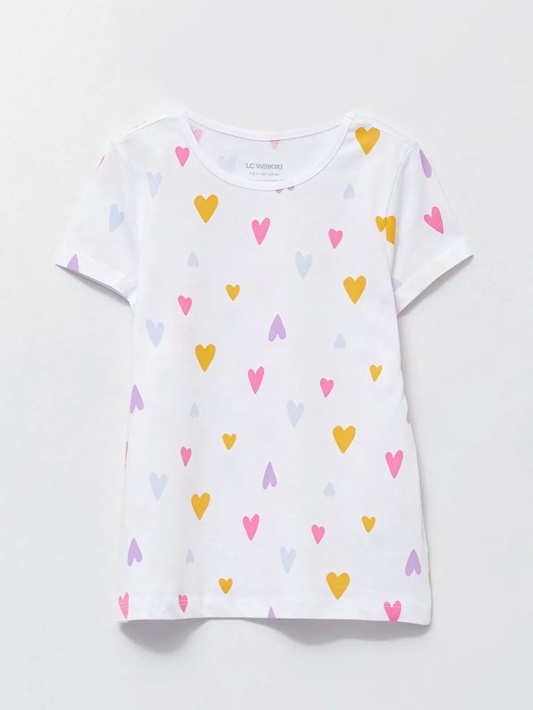 Hearts White T-shirt (3-4 years)
