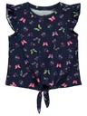 Butterflies Navy Blue Top