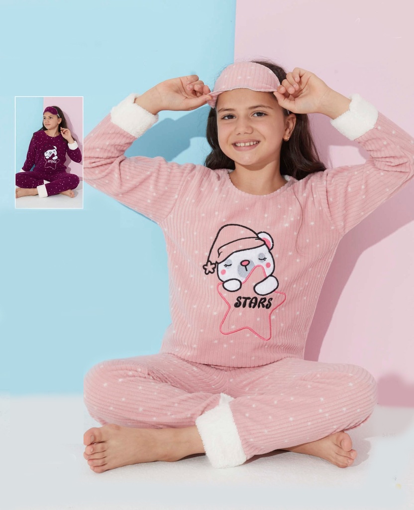 Stars Fluffy Fleece Pajama ( 4 to 7 years)