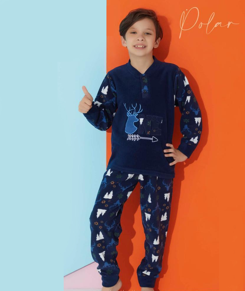 Navy Blue Fleece Boy Pajama (4-7 years)