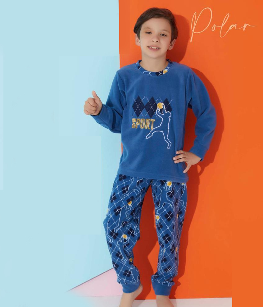 Blue Basket Fleece Boy Pajama (4-7 years)