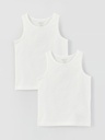 2- Pack Girl off-white undershirt - Sleeveless