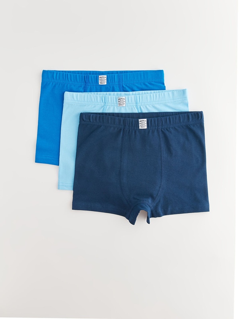 3-Pack Boy Blue Cotton Boxer