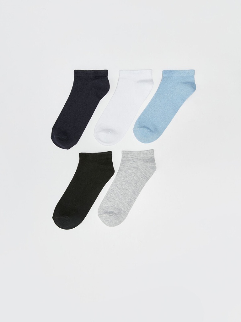 5-Pack Boy Basic Booties Socks