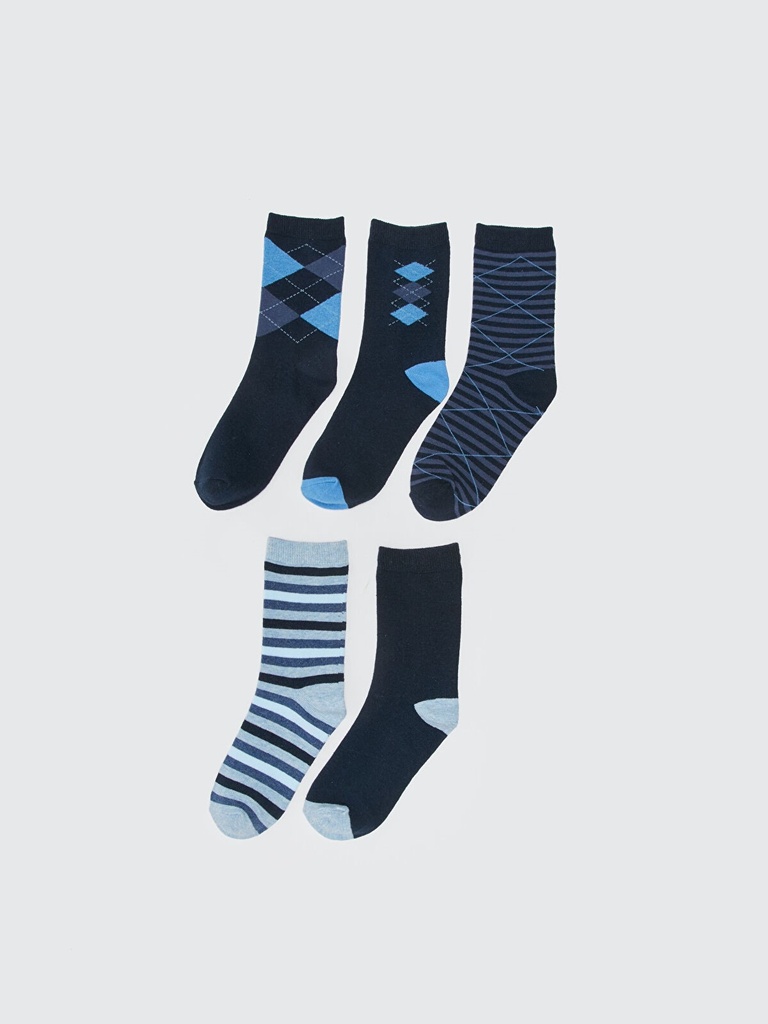 5-Pack Boy Patterned Socks
