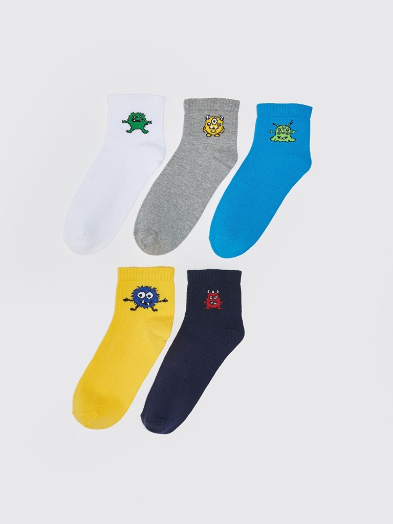 5-Pack Boy Patterned Socks