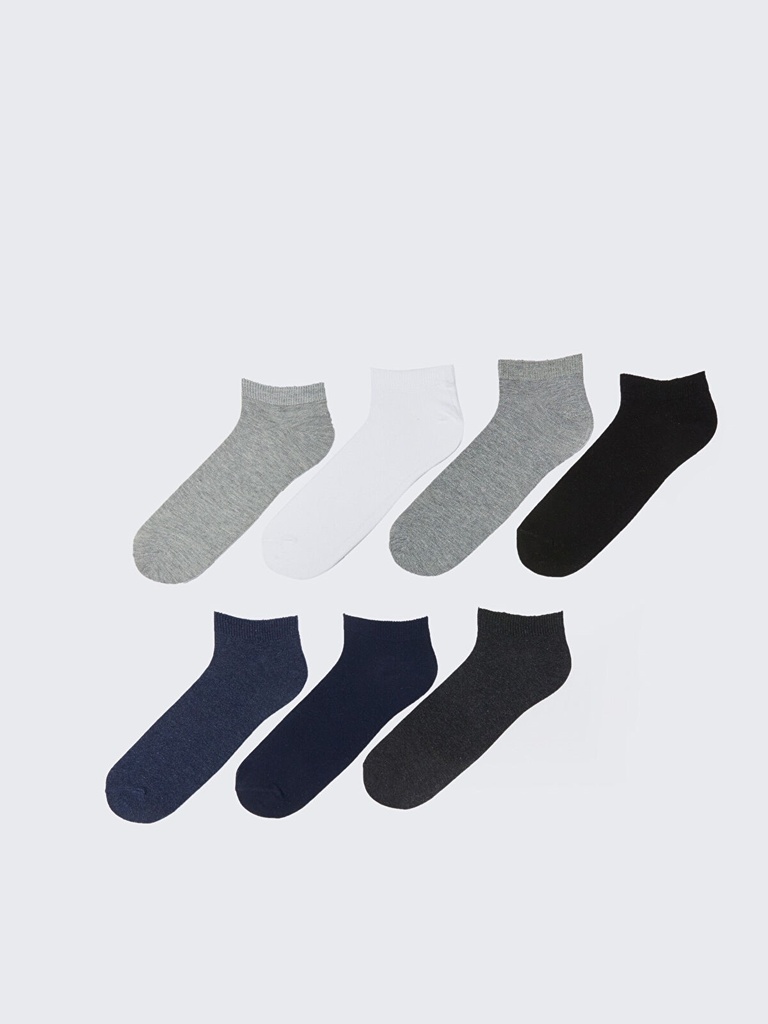 7-Pack Boy Basic Booties Socks