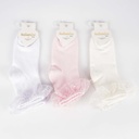 Pack of 3 Pairs of Socks - White, Pink & Off-white