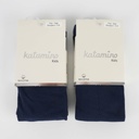 Pack of 2 Navy Blue Cotton Tights