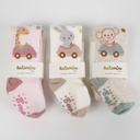 Pack of 3 Cotton Tights for Baby Girls-
