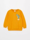 Dino Orange Sweatshirt- Fleece Inside