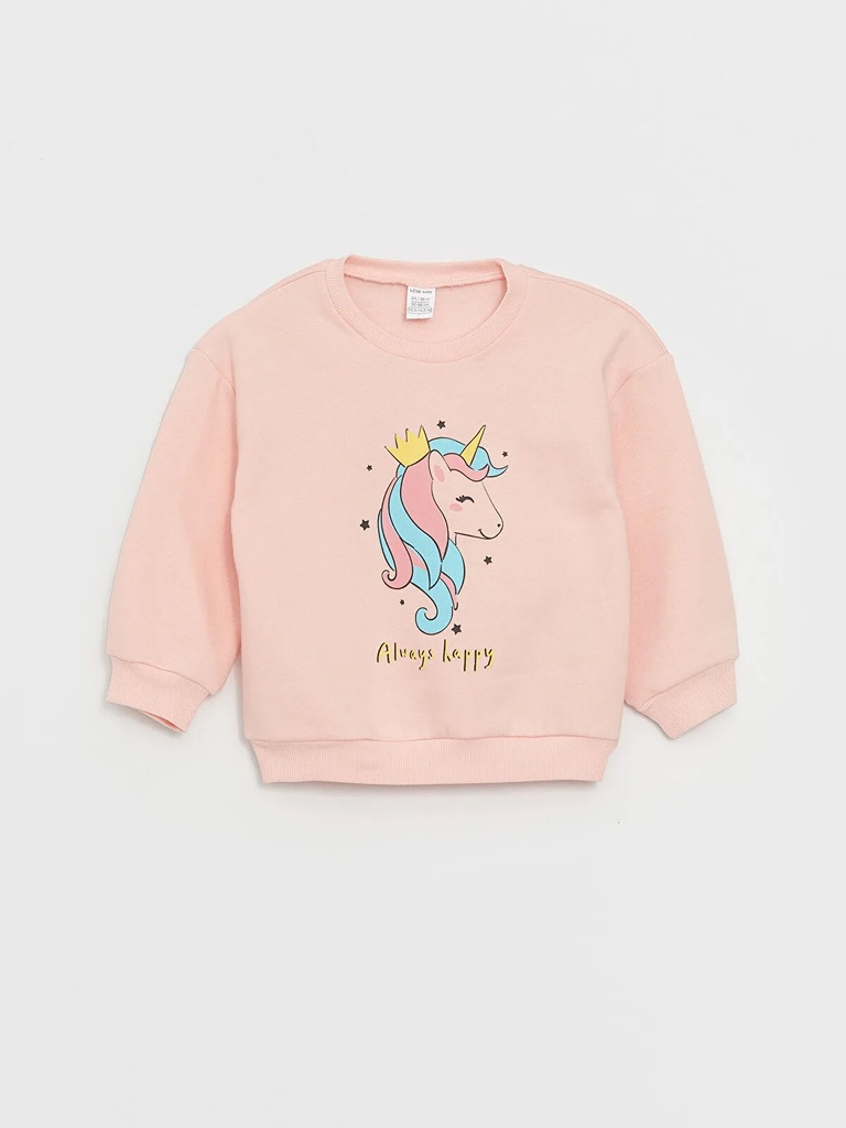 Unicorn Pink Fleeced Sweatshirt