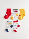 Pack of 5 pairs of socks - car theme